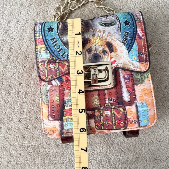 NICOLE LEE USA World Tour Dogs/Cats Hollywood Crossbody Designer Bag Purse (NWT) - Picture 12 of 16